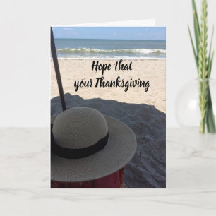 HOPE ***THANKSGIVING** IS LIKE A *DAY AT THE BEACH HOLIDAY CARD