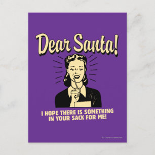 Hope There's Something In Your Sack For Me Postcard