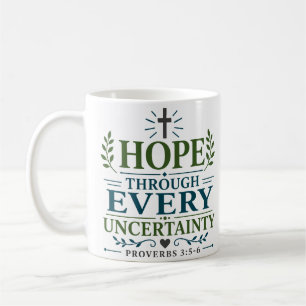 Hope Through Uncertainty Religious Hope Quote Coffee Mug