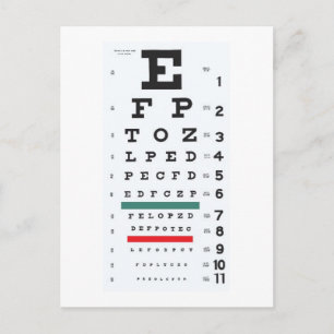 Hope to see you soon : Eye Chart Postcard