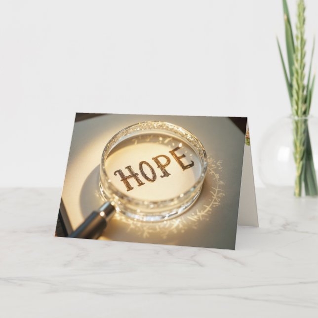 HOPE Under a Magnifying Glass Thinking Of You Card (Front)