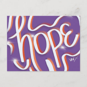 Hope Urban Faith Street Art Hand Lettering Postcard