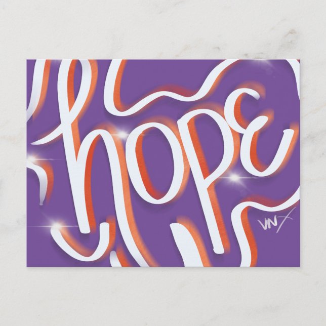 Hope Urban Faith Street Art Hand Lettering Postcard (Front)