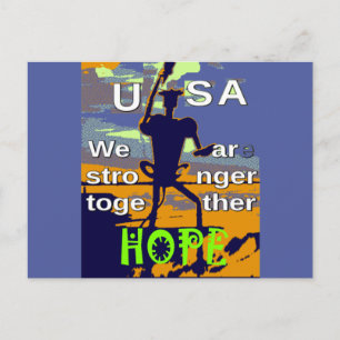 Hope USA We are Stronger Together Inspirational  Postcard