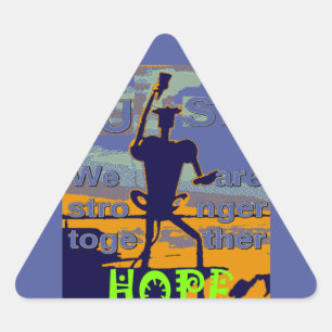 Hope USA We are Stronger Together Inspirational  Triangle Sticker