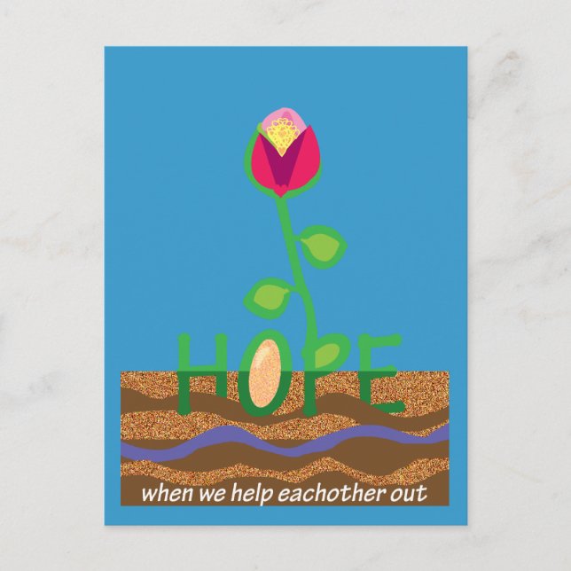 Hope when we help eachother out postcard (Front)
