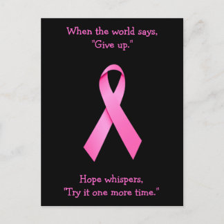 Hope Whispers Cancer Awareness Postcard