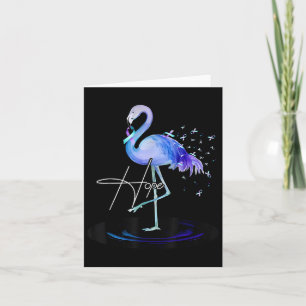 Hope With Flamingo Suicide Prevention Awareness  Card