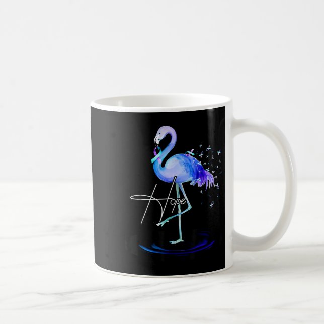 Hope With Flamingo Suicide Prevention Awareness  Coffee Mug (Right)