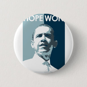 Hope Won 6 Cm Round Badge