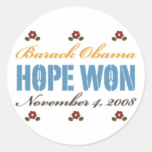 Hope Won Obama Sticker