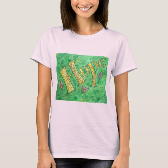 Hope Word Art Inspirational Custom T-Shirts (Front)