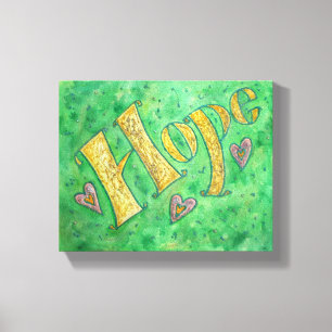 Hope Word Art Painting Wrapped Canvas Art