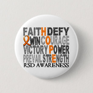 Hope Word Collage RSD 6 Cm Round Badge