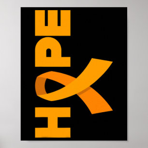 HOPE World Cancer Day Gift Golden Ribbon Parents Poster