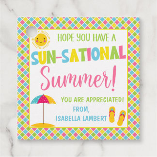 Hope You Have a Sun-Sational Summer Favour Tags