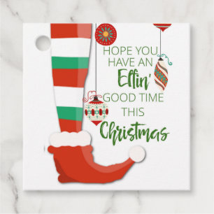 hope you have an elfin good time this christmas favour tags