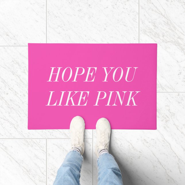 Hope You Like Pink Door Mat Welcome Mat Funny Cute (Indoor)