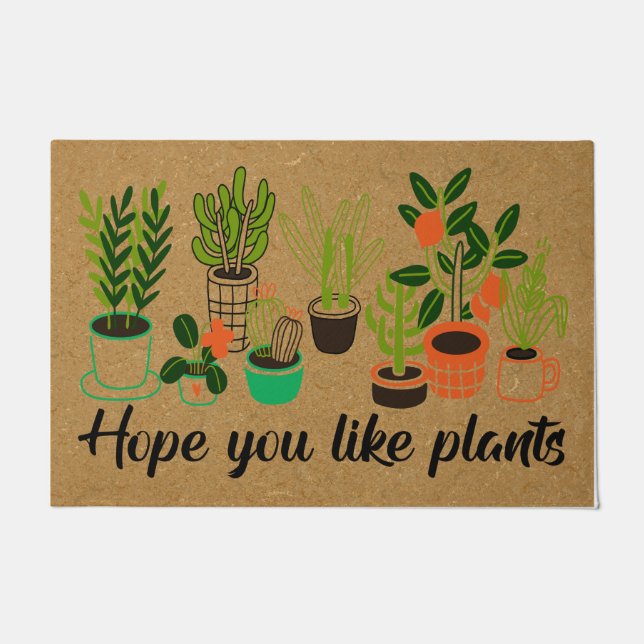 Hope You Like Plants Doormat, Plant Lover Mat Gif (Front)