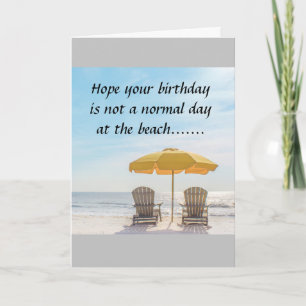 HOPE YOUR BIRTHDAY IS HAPPIEST DAY AT THE BEACH! CARD