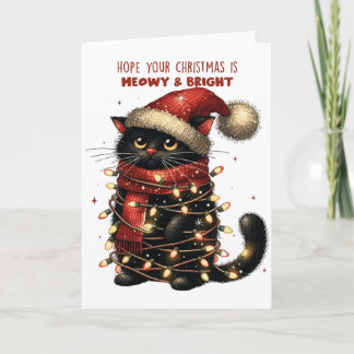 Hope Your Christmas Is Meowy & Bright Greeting Card