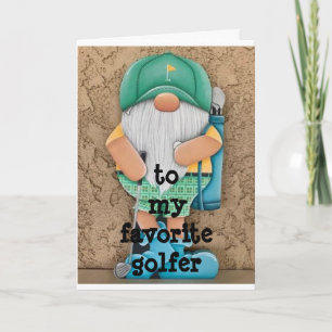 HOPE YOUR CHRISTMAS *IS UP TO PAR* FAV GOLFER HOLIDAY CARD