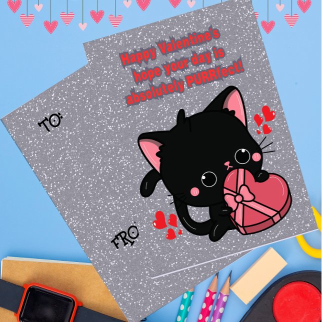 Hope Your Day is Absolutely Perfect           (Cute kawaii style black kitten.)