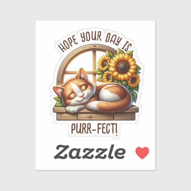 Hope Your Day is Purr-fect | Cute Cat Pun (Sheet)