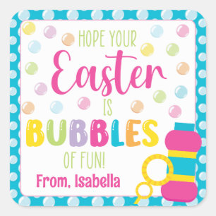 Hope Your Easter is Bubbles of Fun Square Sticker