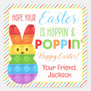 Hope Your Easter is Hoppin' & Poppin' Square Sticker