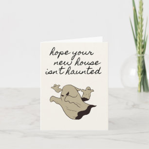 Hope Your New House Isn't Haunted Funny Moving Car Thank You Card