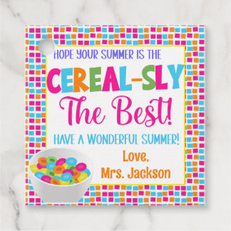 Hope Your Summer is Cereal-Sly the Best Favour Tags
