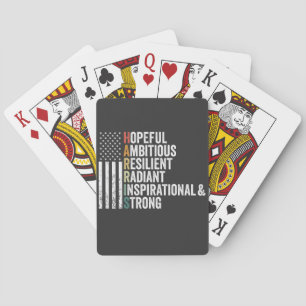 Hopeful Ambitious Resilient Radiant Harris Walz Playing Cards
