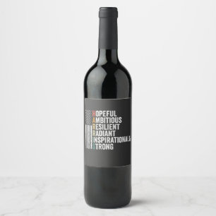 Hopeful Ambitious Resilient Radiant Harris Walz Wine Label