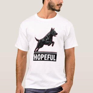Hopeful Dog Illustration Men’s T-Shirt