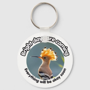 Hopeful Hoopoe Key Ring