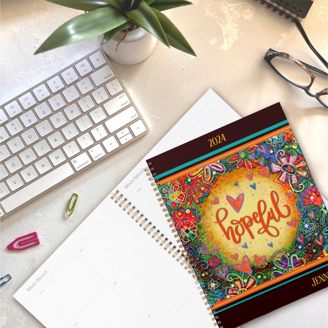 Hopeful Inspiring Pretty Floral Personalised Fun Planner (Creator Uploaded)