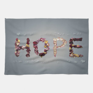 Hopeful Roses Tea Towel