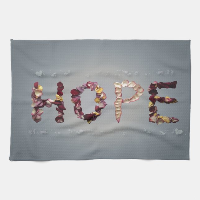 Hopeful Roses Tea Towel (Horizontal)