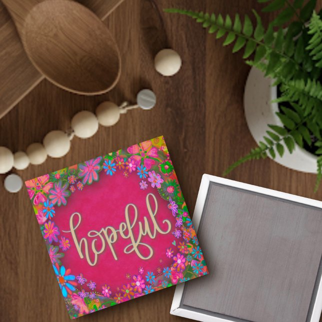 Hopeful Trendy Inspirational Inspirivity Magnet (Creator Uploaded)