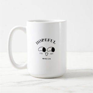 Hopeful Wreck Minimalist Typography Design Coffee Mug