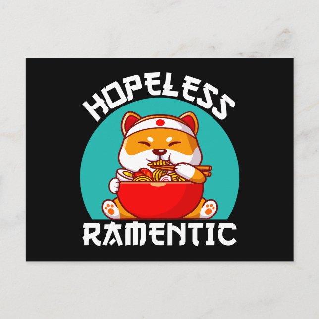 Hopeless Ramentic Corgi Dog Anime Postcard (Front)