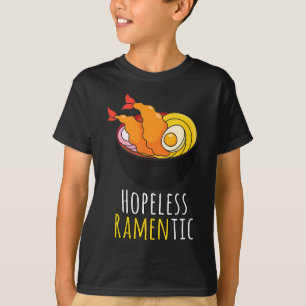 Hopeless Ramentic Cute Kawaii Ramen Noodles Pun T-Shirt