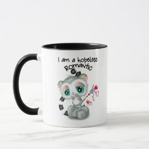 Hopeless romantic adorable Lemur - hand-drawn Mug