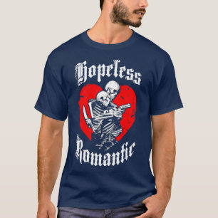 Hopeless Romantic Skeleton Wedding Couple Valentin T-Shirt