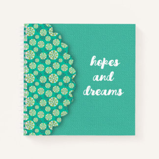 Hopes and Dreams Boho Mint  Notebook