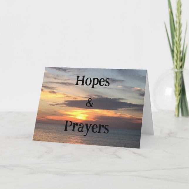 Hopes and Prayers Cancer Greeting Card (Front)