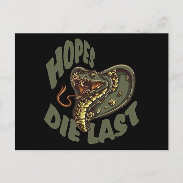 Hopes die last - COBRA SNAKE Postcard (Front)