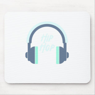 Hophop Headset Hip Hop Hipster Mouse Mat