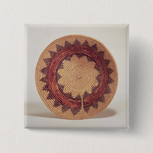 Hopi basket 15 cm square badge (Front)